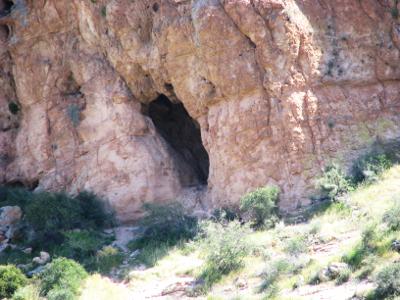 A cave in Goldfield Mountains